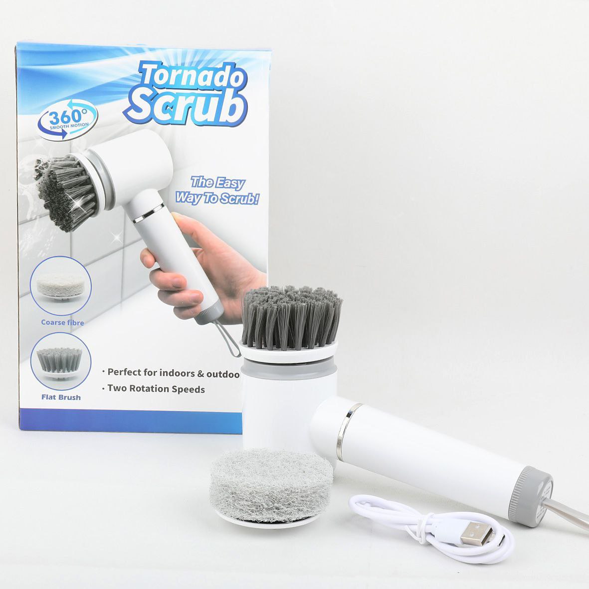فرشاة تنظيف كهربائة قابلة للشحن دوران °360